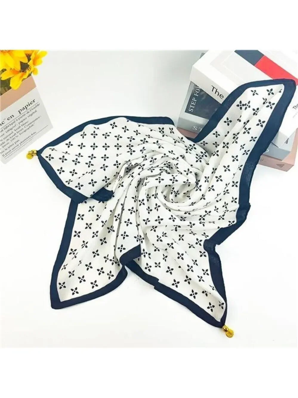 Lightweight Fashion Scarf for Women Classic Headscarf with Magnetic Clasp